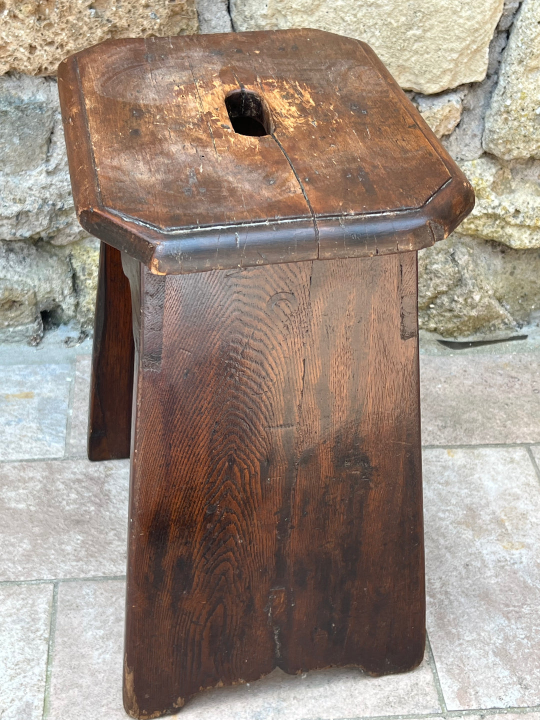 Sgabello in Legno Massello – Rustico d’Epoca