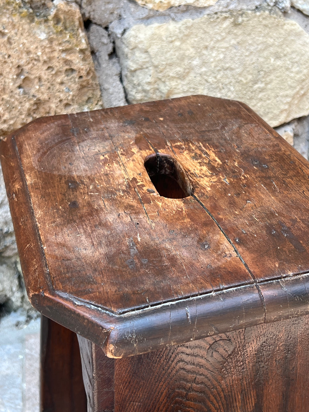 Sgabello in Legno Massello – Rustico d’Epoca