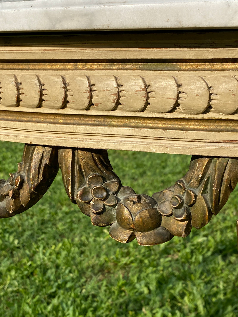 Consolle mezzaluna stile Luigi XVI