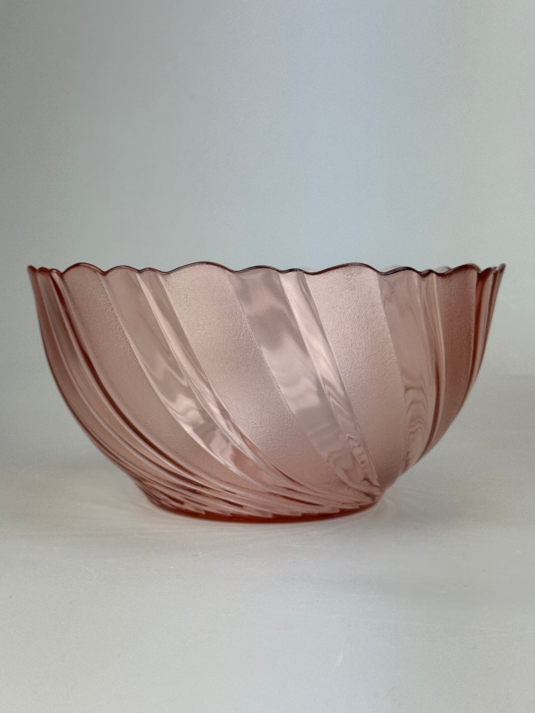 Set macedonia 6 persone vintage Vereco France in vetro rosa