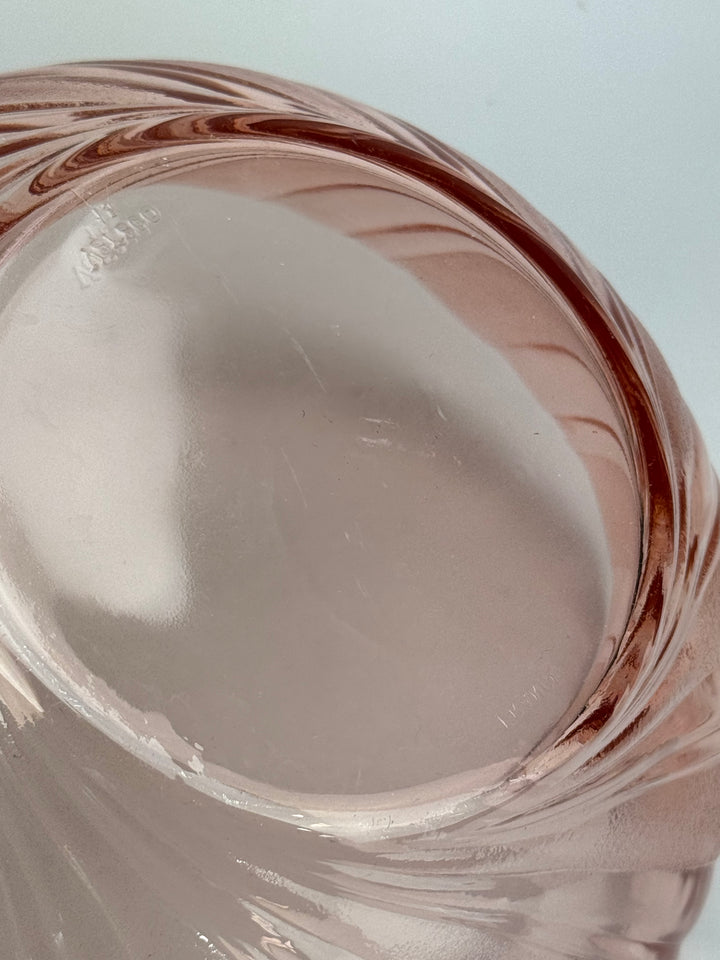 Set macedonia 6 persone vintage Vereco France in vetro rosa