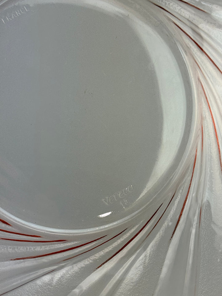 Set macedonia 6 persone vintage Vereco France in vetro rosa