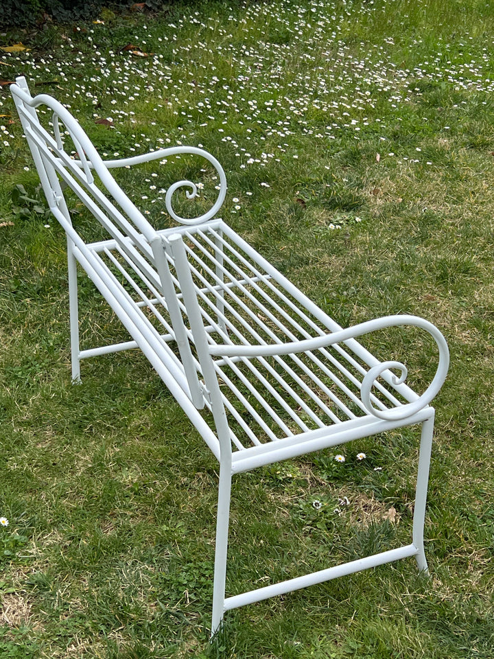 Panchina da esterno ferro bianco