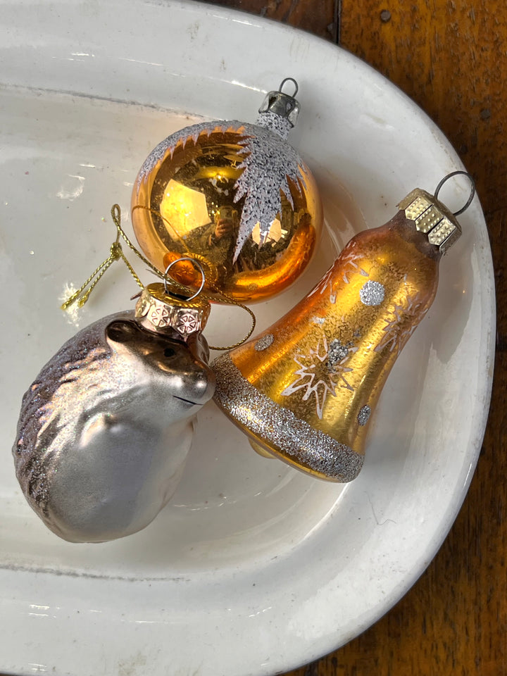 Set dieci palline vetro vintage "Riccio"