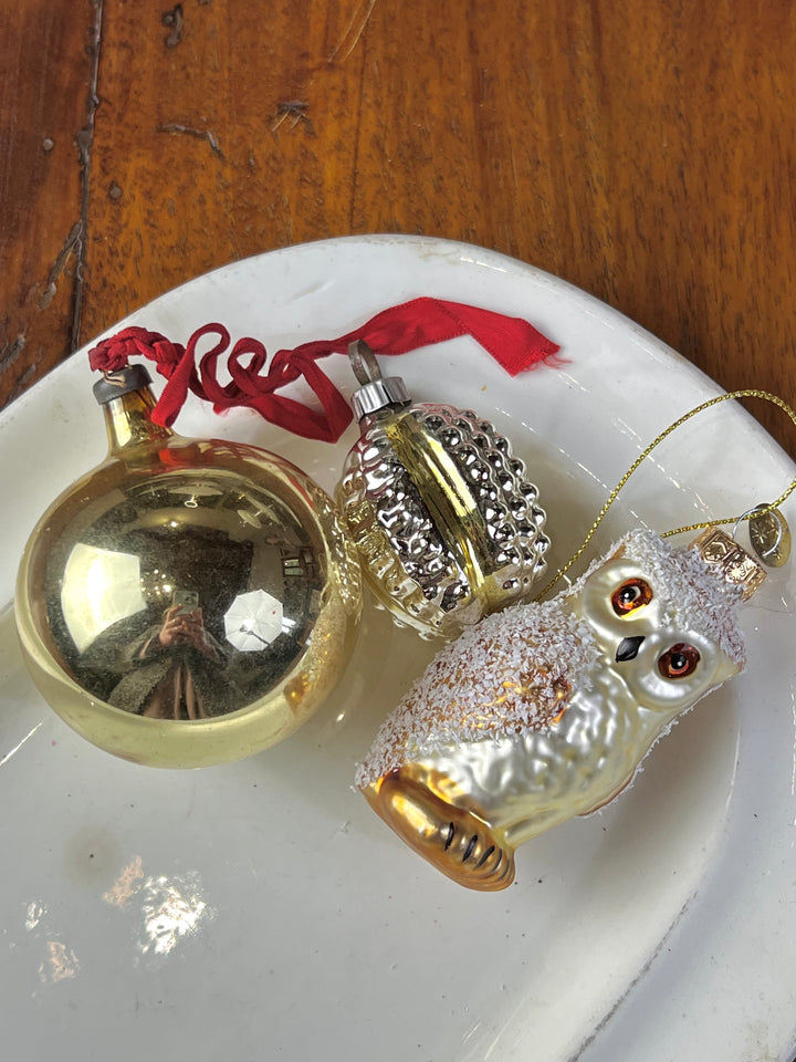 Set dieci palline vetro vintage "Riccio"