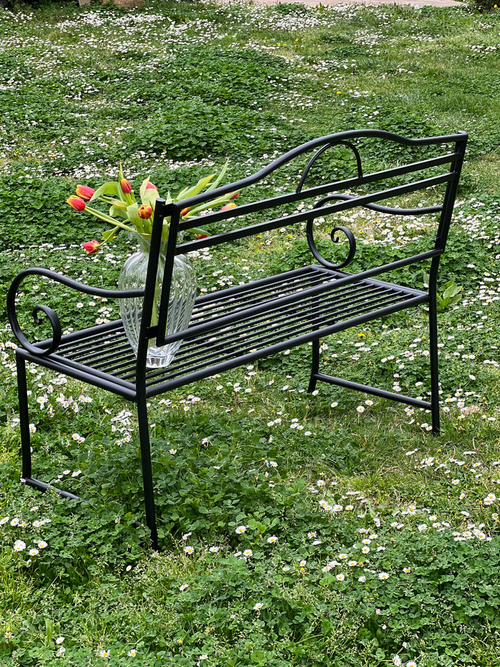 Panchina da esterno ferro nera