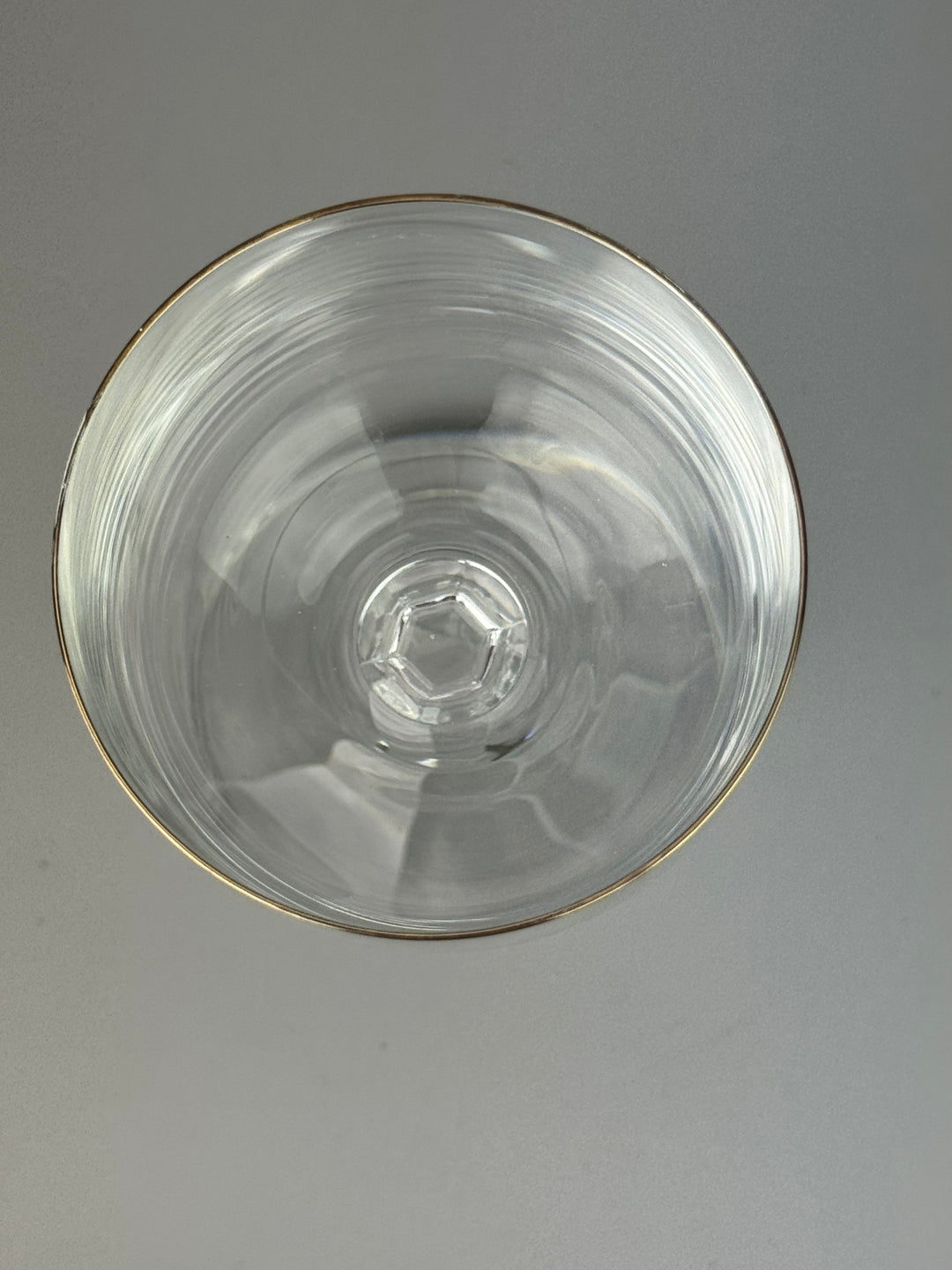 Servizio di calici vintage in cristallo da 10 persone 3 misure con bordo dorato