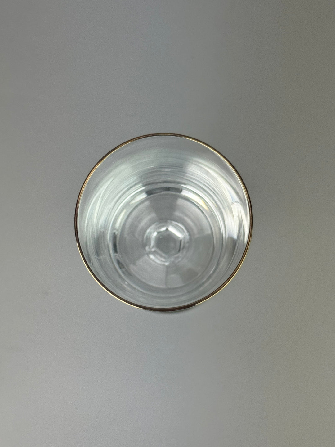 Servizio di calici vintage in cristallo da 10 persone 3 misure con bordo dorato