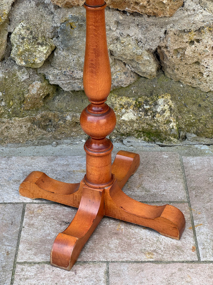 Tavolino da fumo tondo vintage in legno