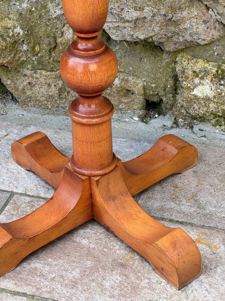 Tavolino da fumo tondo vintage in legno