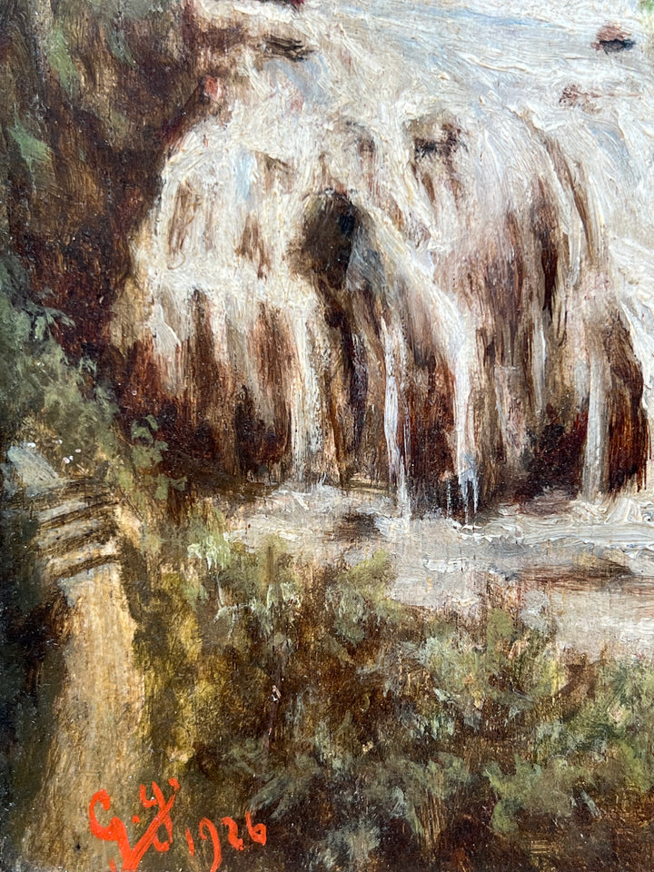 Quadro Dipinto olio su tela cascata