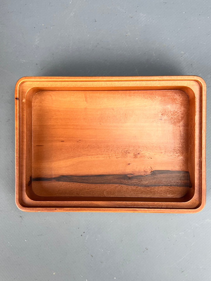 Scatola Portagioie legno decoro argento