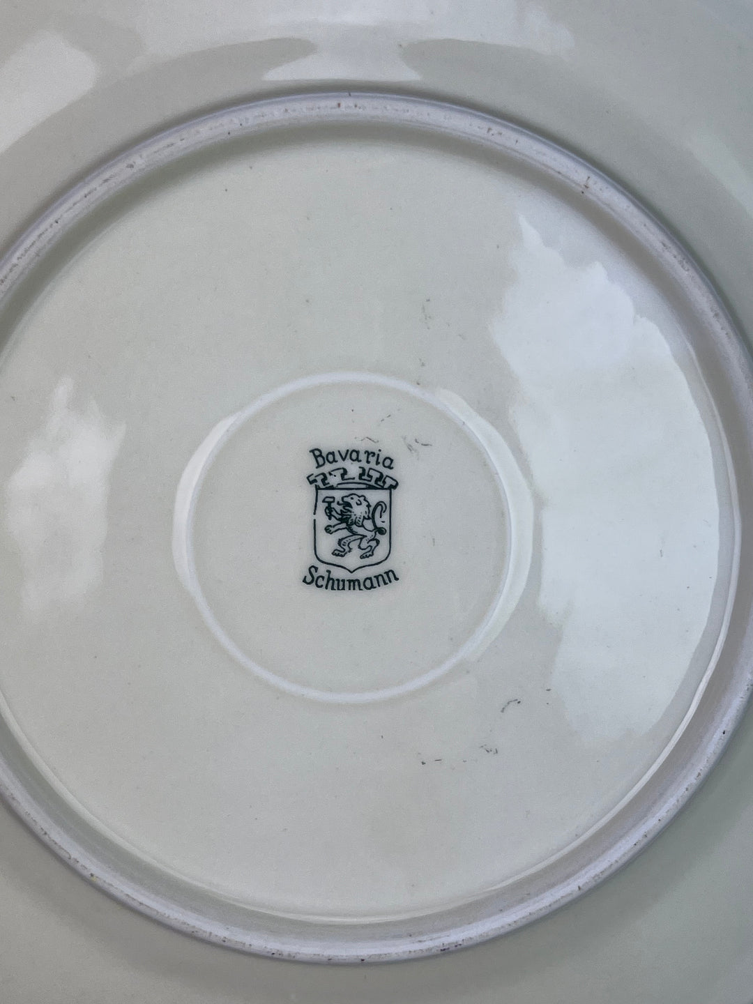 Trio da Tè in Porcellana Bavaria Schumann – Decorazione Floreale e Bordo Oro, Vintage