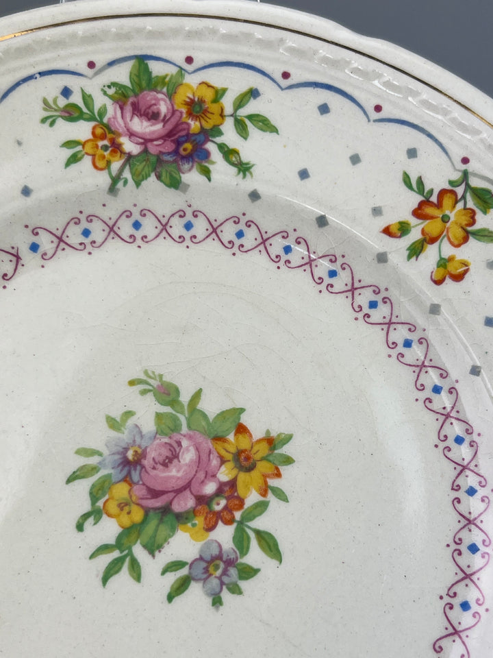 Trio da Tè Vintage – Swinnertons Staffordshire “Majestic Vellum”, Anni ’30