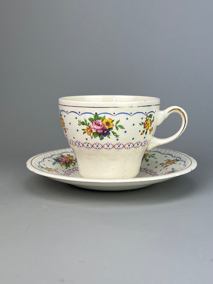 Trio da Tè Vintage – Swinnertons Staffordshire “Majestic Vellum”, Anni ’30