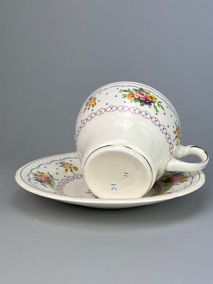 Trio da Tè Vintage – Swinnertons Staffordshire “Majestic Vellum”, Anni ’30