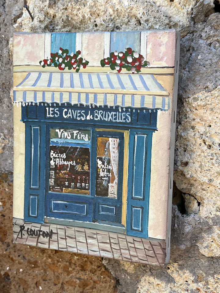 Olio su Tela – “Les Caves de Bruxelles” Firmato R. Couton
