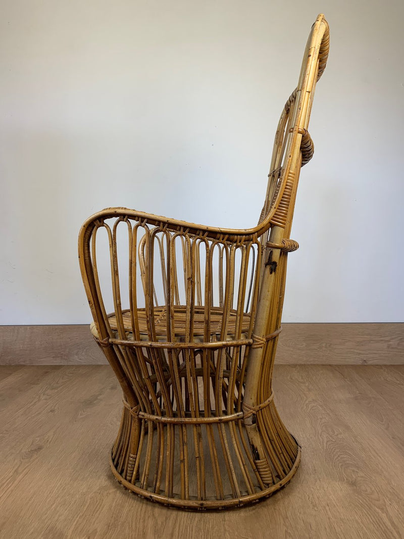 Poltrona rattan anni &