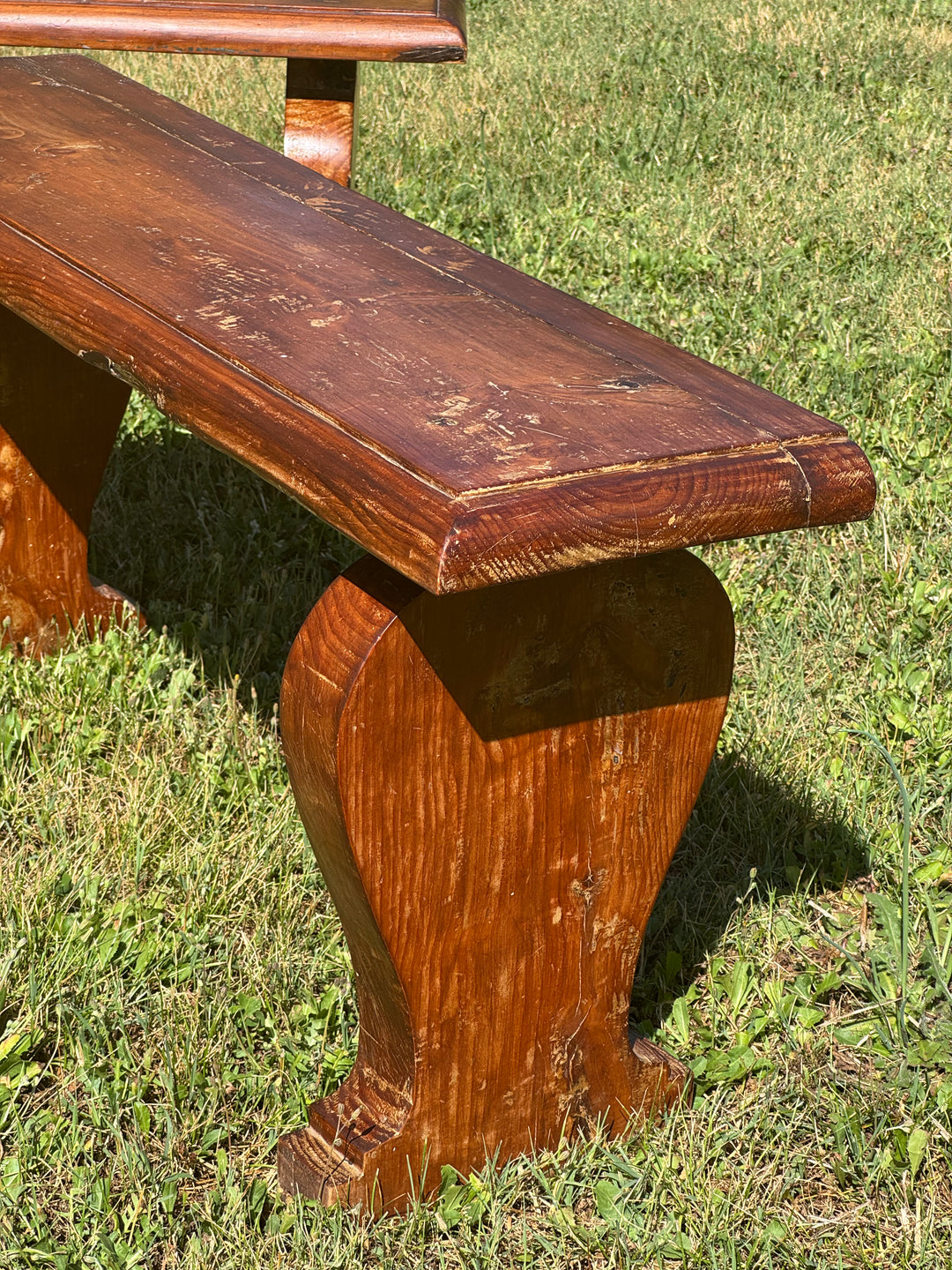 Panche rustiche in legno massello vintage