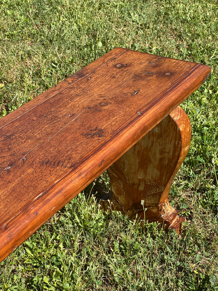 Panche rustiche in legno massello vintage