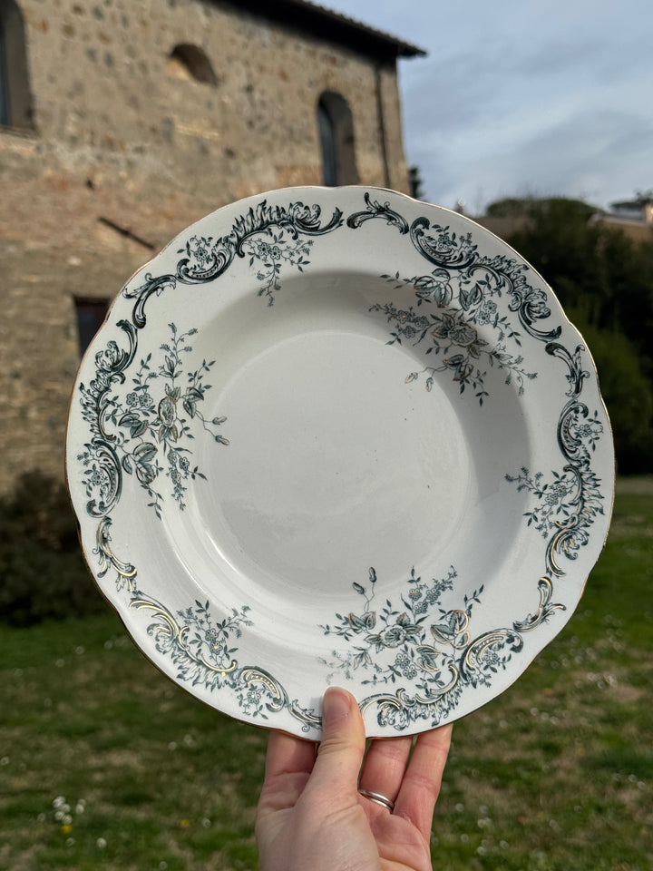 Piatto vintage Gustavsberg decoro Sophia in ceramica con motivi floreali e bordo sagomato