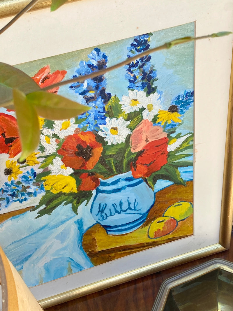 Quadro dipinto ad olio bouquet