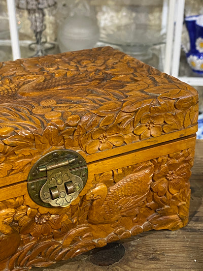 Scatola orientale legno intarsiato