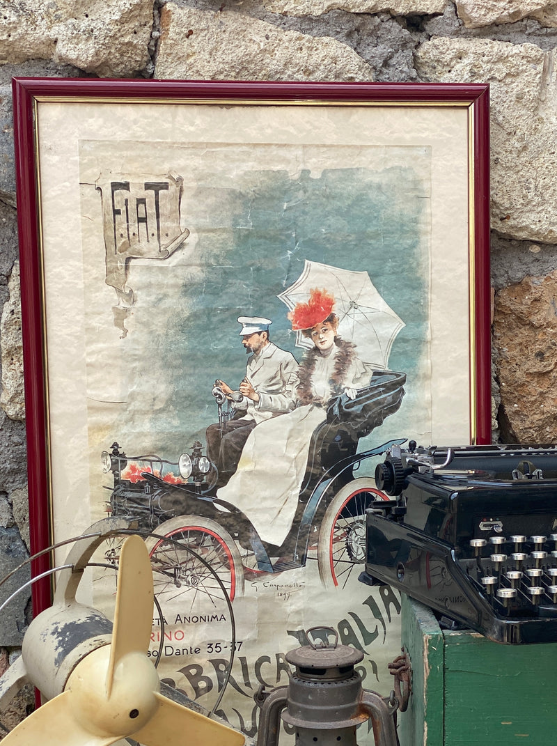 Stampa vintage Fiat "Fabbrica italiana di Automobili"