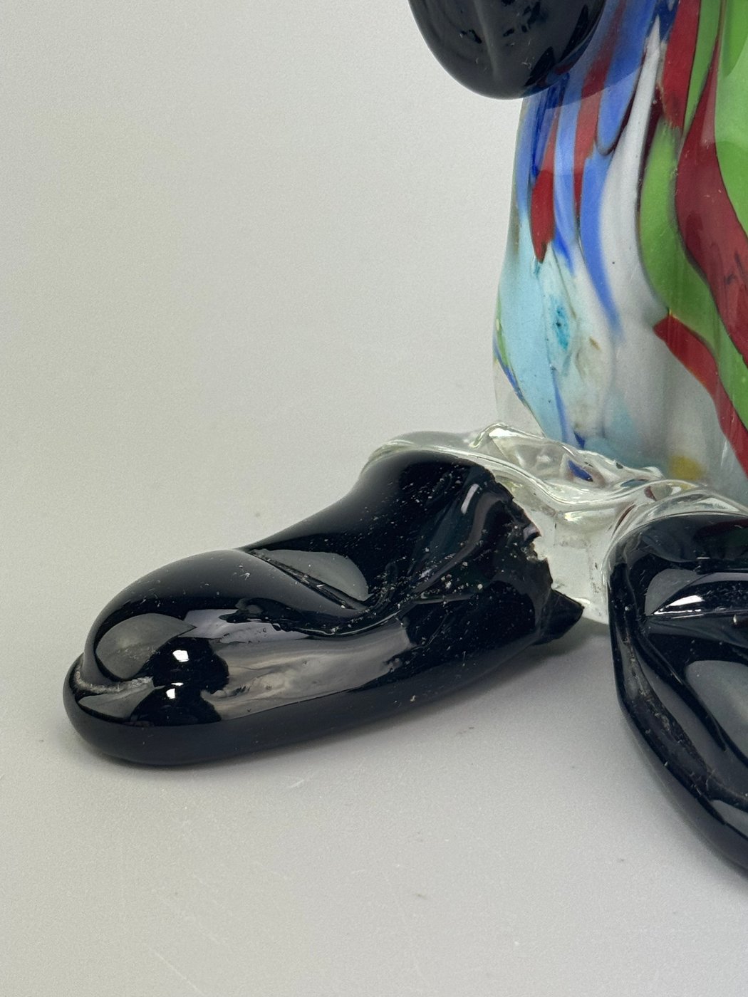 Statua Clown in vetro di Murano Scultura decorativa vintage