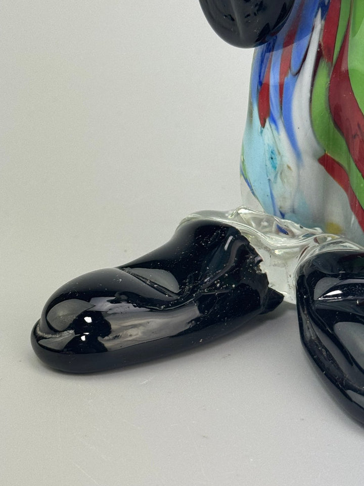 Statua Clown in vetro di Murano Scultura decorativa vintage