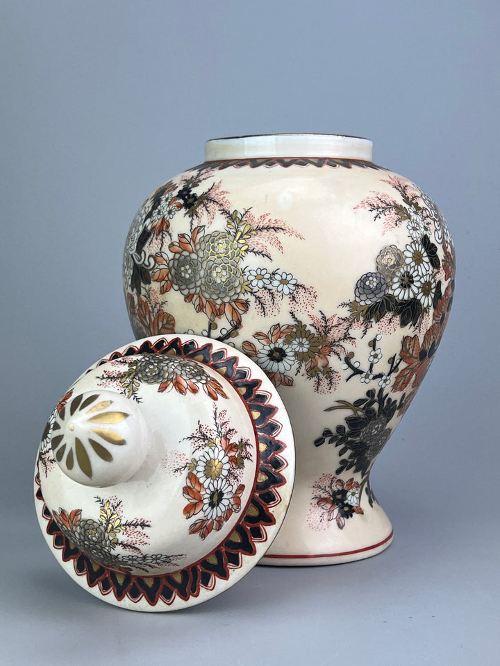 Vaso Cinese porcellana dipinta a mano decoro floreale