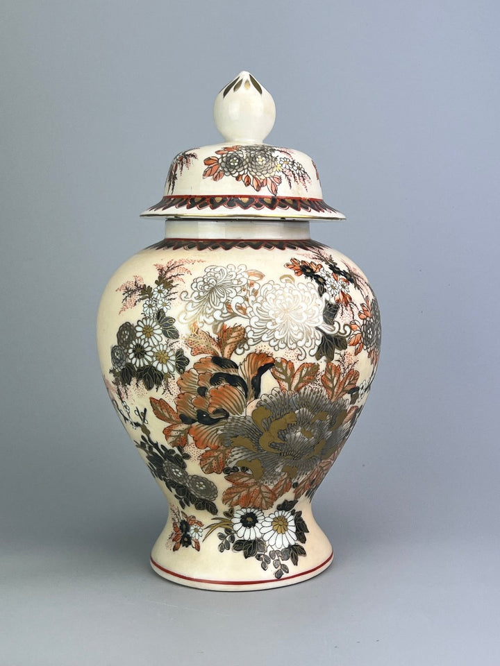Vaso Cinese porcellana dipinta a mano decoro floreale