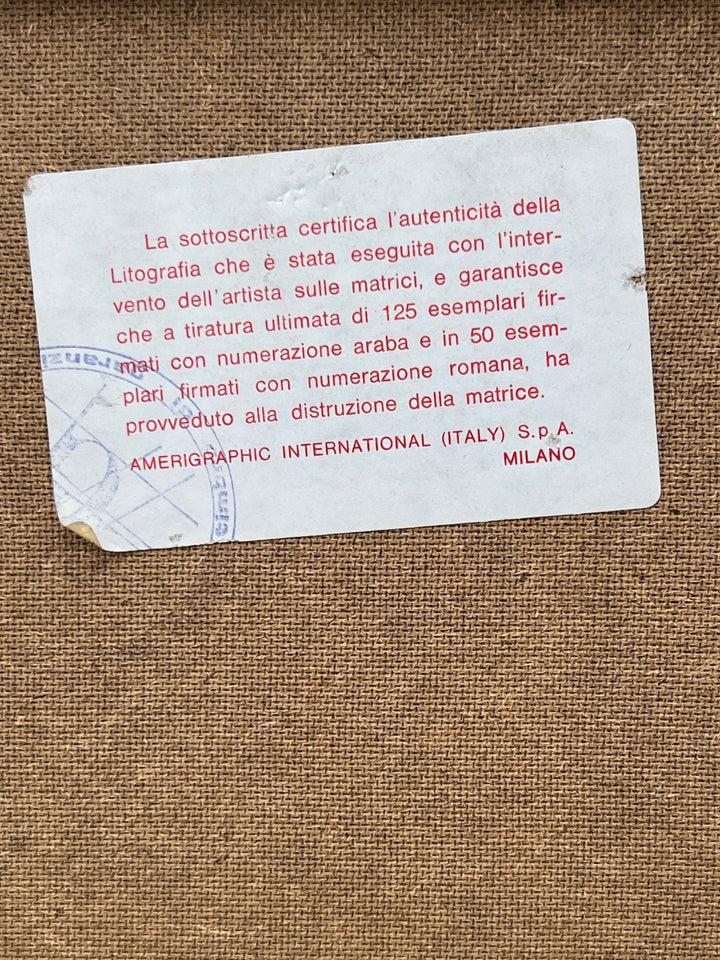 Litografia Ritratto Espressivo Ernesto Treccani