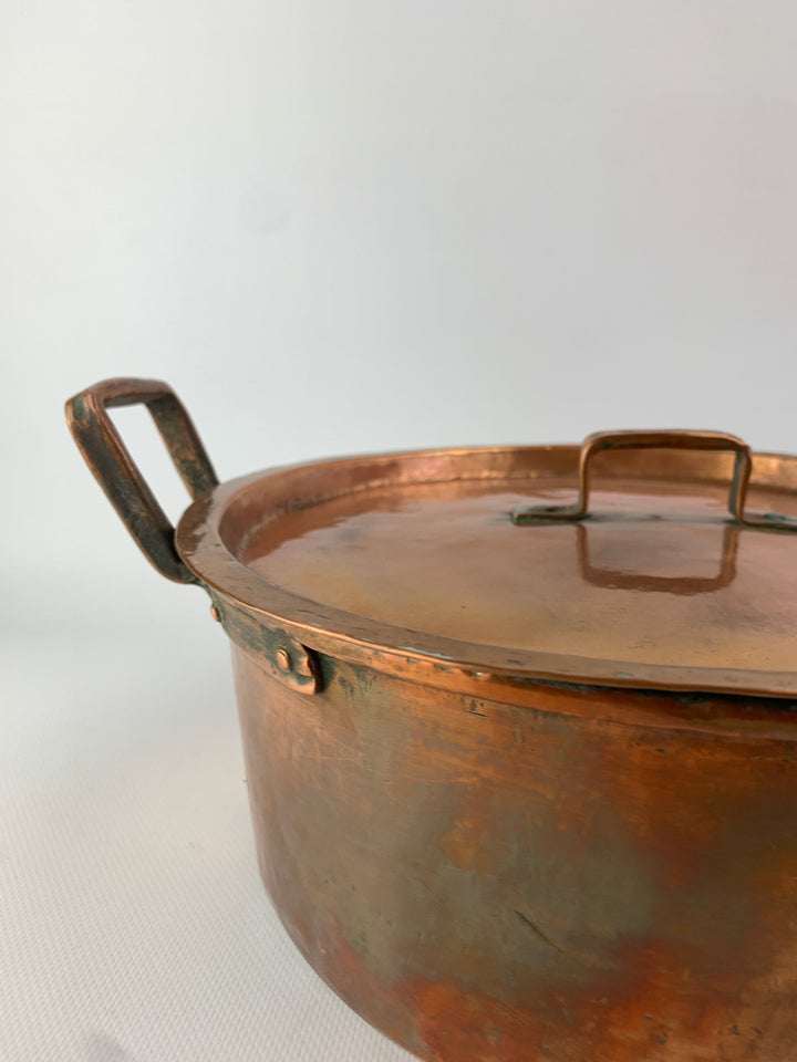 Pentola rame con manici vintage