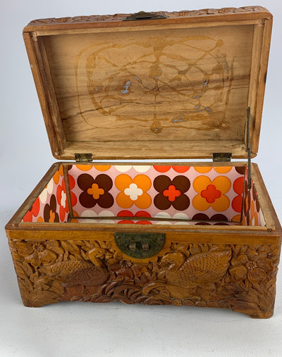 Scatola orientale legno intarsiato