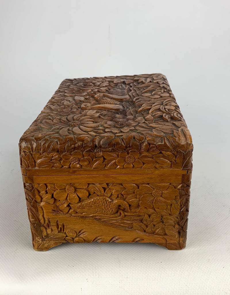 Scatola orientale legno intarsiato