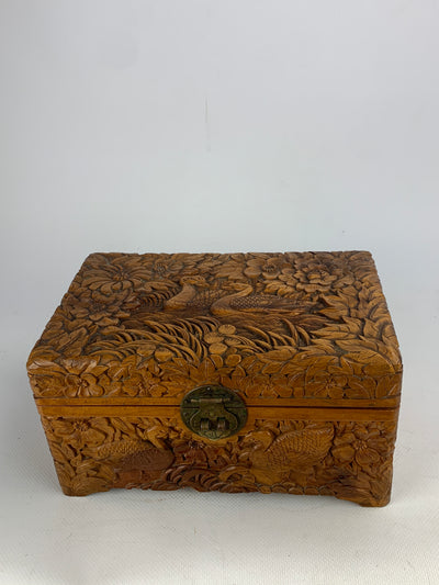Scatola orientale legno intarsiato