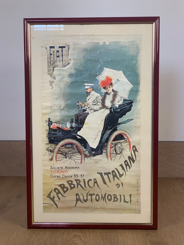 Stampa vintage Fiat "Fabbrica italiana di Automobili"