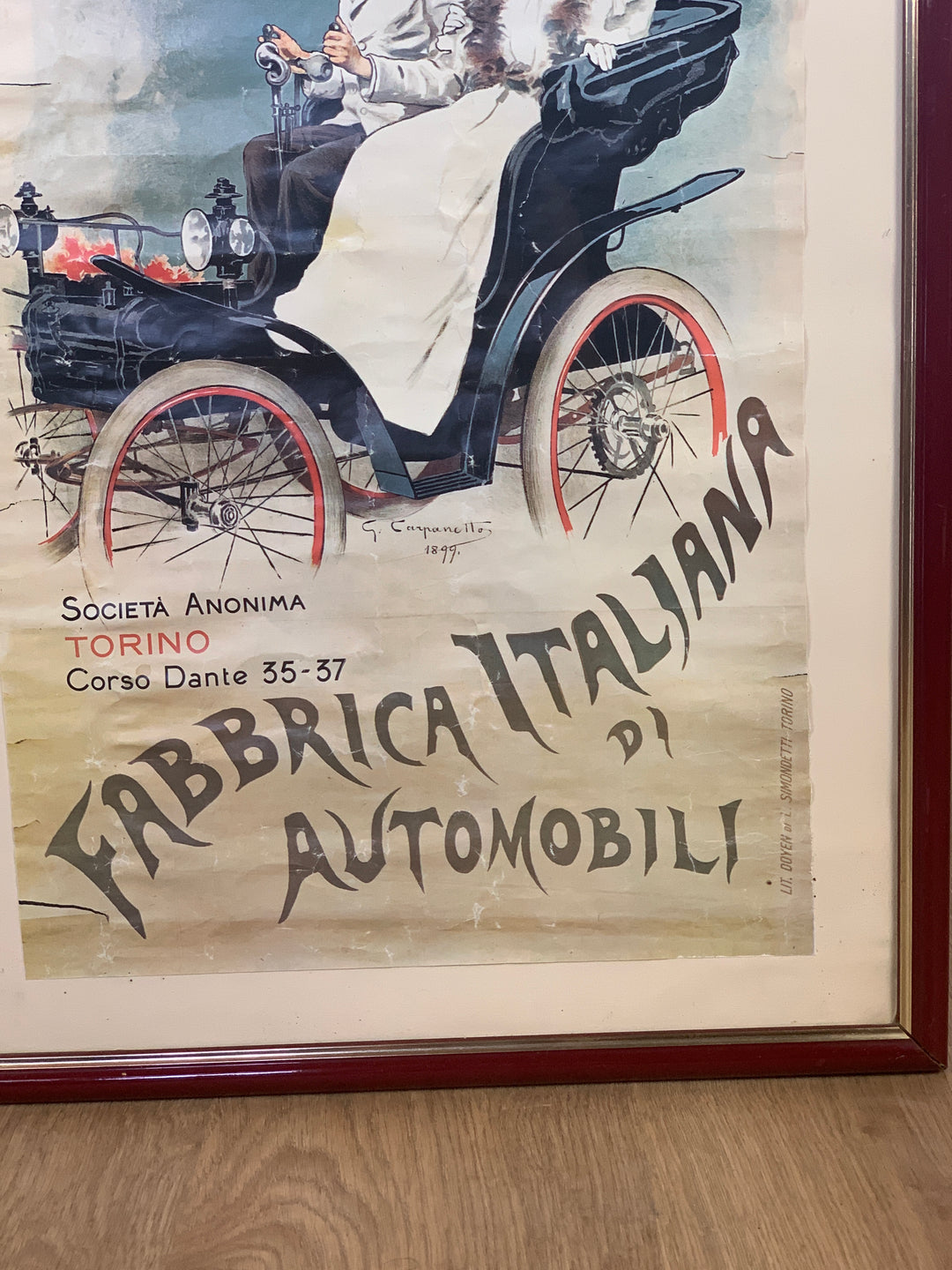 Stampa vintage Fiat "Fabbrica italiana di Automobili"