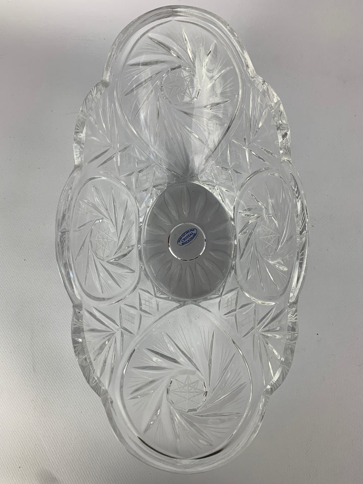 Centrotavola ovale cristallo