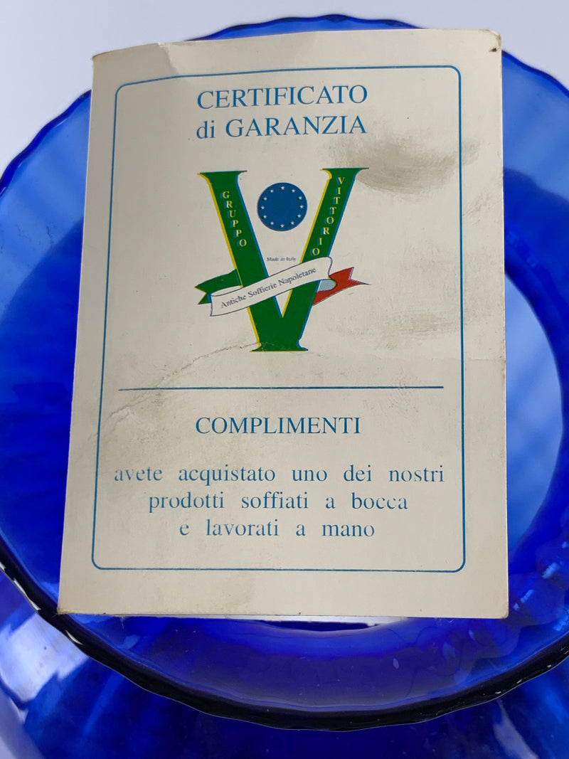 Vaso vetro blu Made in Italy
