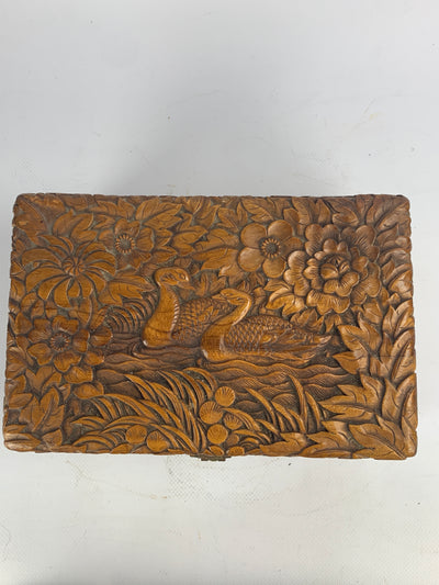 Scatola orientale legno intarsiato