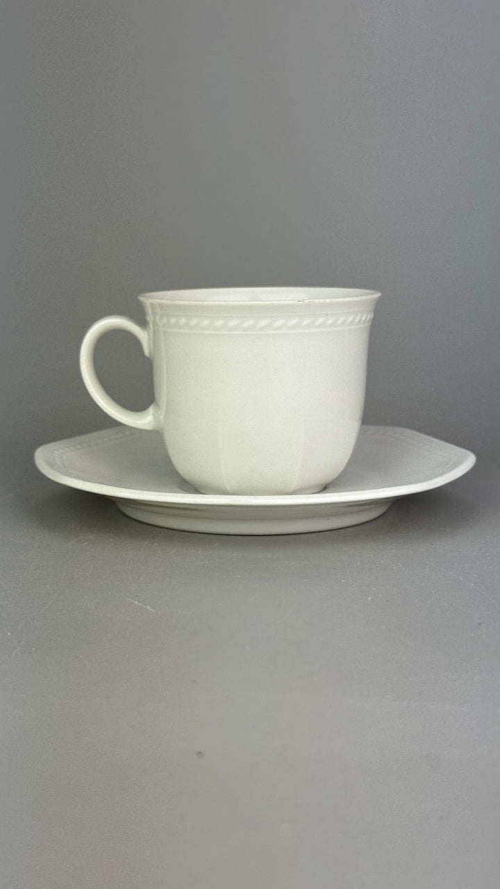 Servizio da caffè vintage Schirnding Bavaria in porcellana bianca 12 persone
