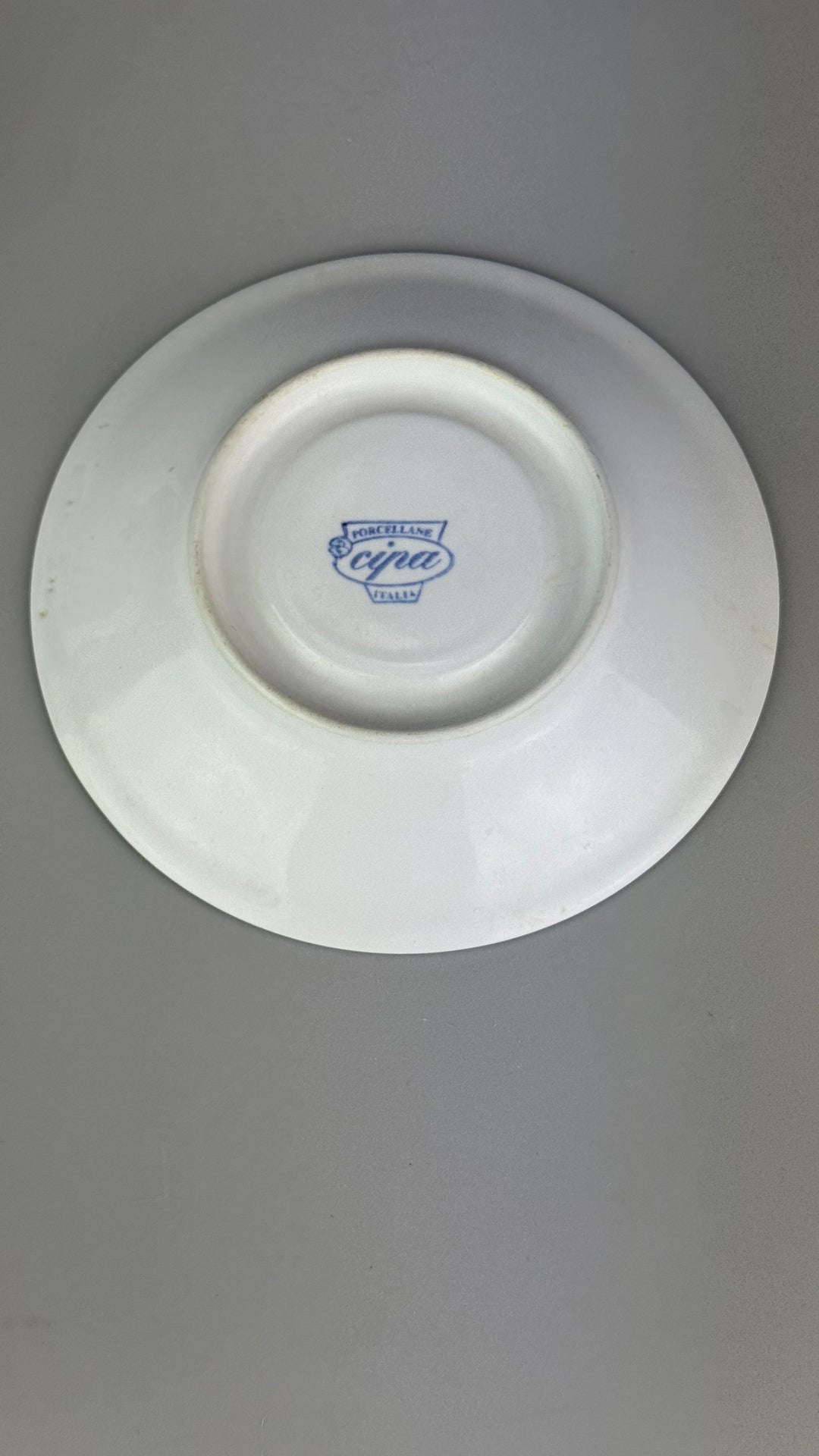Servizio da tè vintage Cipa Italia per 10 persone in ceramica bianca e blu