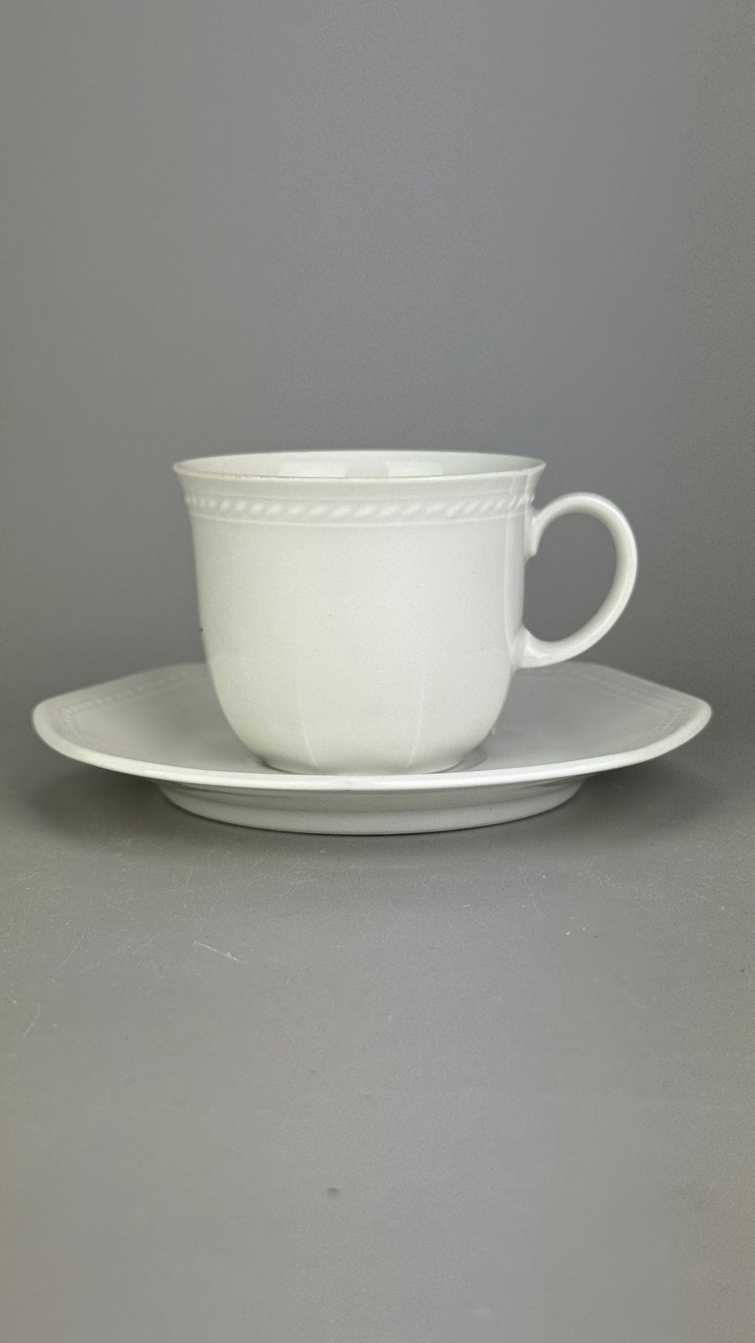 Servizio da caffè vintage Schirnding Bavaria in porcellana bianca 12 persone