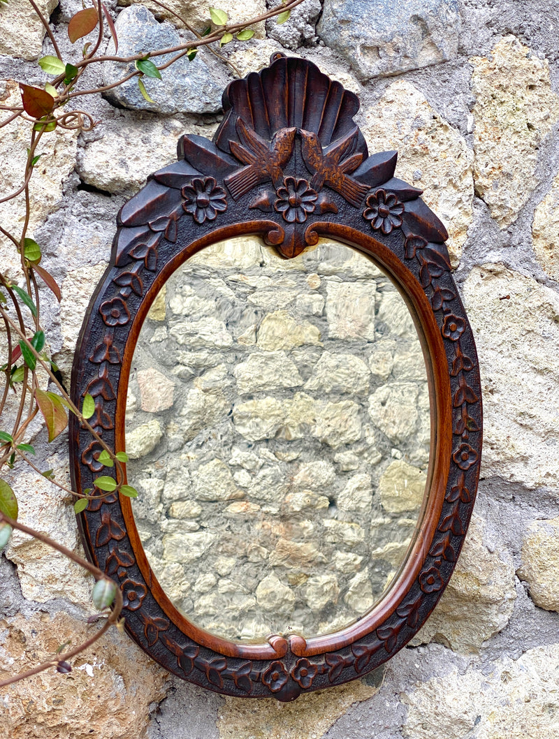 Specchio legno intagliato