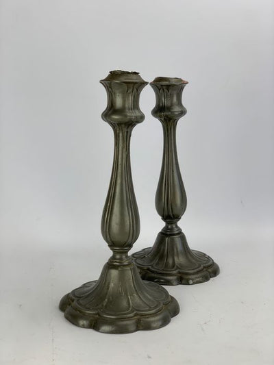 Coppia di Candelabri in peltro