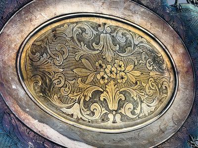 Vassoio in silverplate traforato