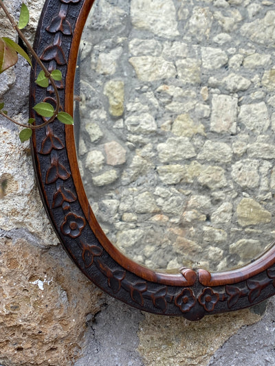 Specchio legno intagliato