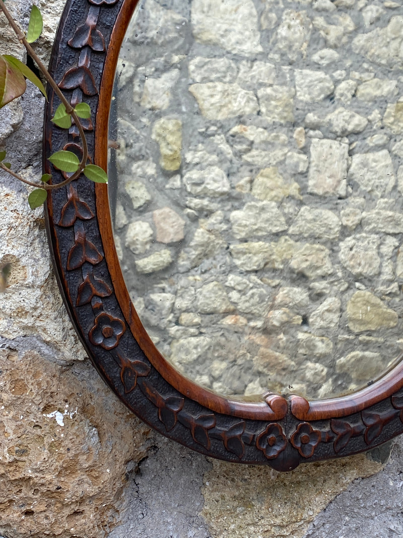 Specchio legno intagliato